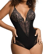 Shapewear Bodysuit Tummy Control Corset Tops V Neck Sleeveless M Cup D