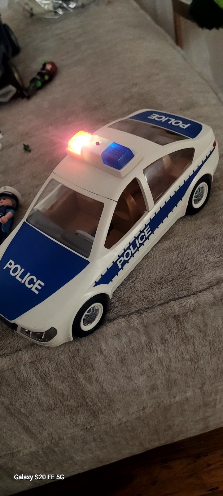 Playmobil Battery Operated Police Car with Figures & Accesso
