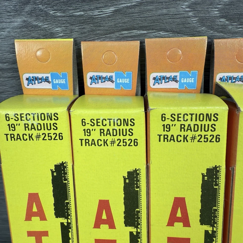 N Atlas Curved Track #2526 Lot of 6 Nickel Silver 19" R 6 Sections NOS S3013 - Image 2 of 4