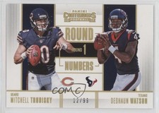 2017 Contenders Round Numbers Gold /99 Mitchell Trubisky Deshaun Watson 6m7