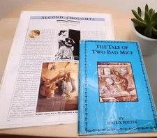Beatrix Potter - The Tale of Two Bad Mice HC w/Dust Jacket Plus Magazine Article