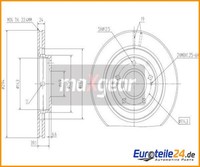 2 St. Bremsscheibe Maxgear 19-1057 Vorderachse FüR Mitsubishi
