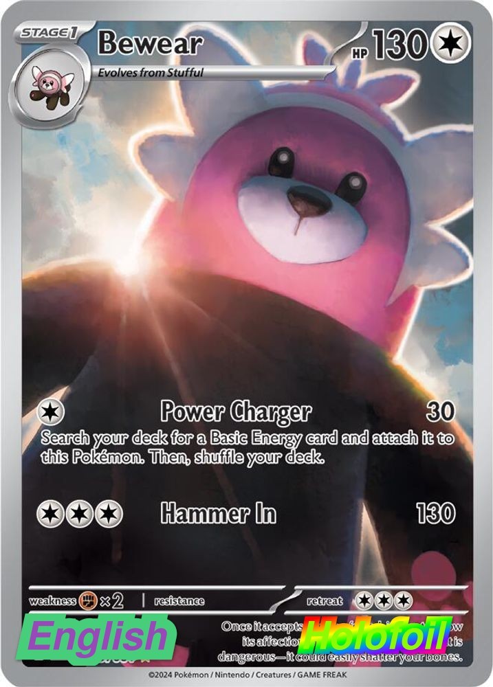 Pokemon- Bewear [SFA - 079/064] SV: Shrouded Fable NM Illustration Rare Holofoil