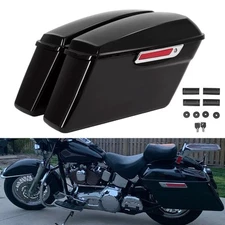 Black Hard Saddlebags Saddle Bag For Harley Davidson Touring Road Glide 94-13