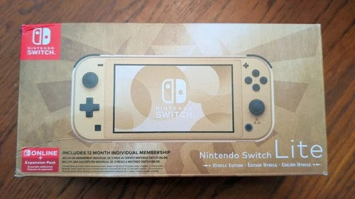 Nintendo Switch Lite Hyrule Gold Edition - New In Box - Box Damaged