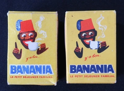 BANANIA 2 Boites publicitaires miniature différentes 4x5,5cm - Photo 1/4