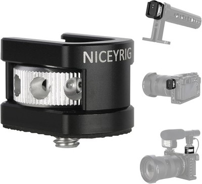 NICEYRIG Cold Shoe Clamp Adapter with 1/4''-20 Screw for Microphone/Monitor/LED