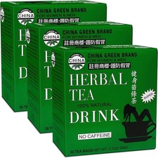 China Green Dieters Tea Caffeine Free, 2.12 Oz, 30 Count 3 pack