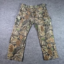 Cabela's Seclusion Cargo Pant Men's 38x29 Green Cotton Woodland Camo Hunting