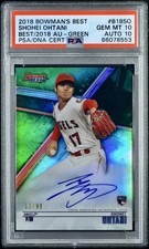 2018 Bowman’s Best Shohei Ohtani Rookie Auto Jersey Number 17/99 PSA 10 Auto 10!