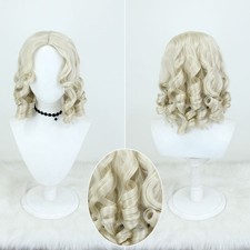 Women's Wig Dark Golden Curly Wig Ladies Hair Fluffy Wigs Wig Cap