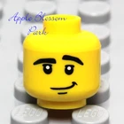 NEW Lego City Police Agents Boy MINIFIG HEAD -Male Grin Smile -Star Wars/Pirates