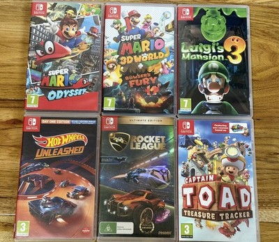NINTENDO SWITCH SPIELE X6 Super Mario, Luigi s Mansion 3, Mario Odyssey & mehr