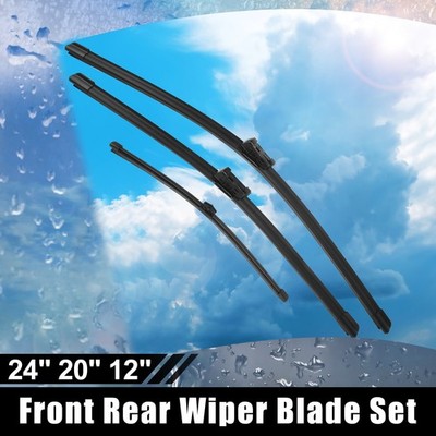 3 Pcs 24'' 20'' 12'' Auto Windshield Wiper Blade Kit for Audi Q5 2008-2015 Top-Lock