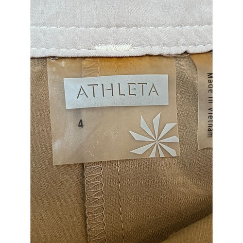 Athleta Women 4 Tan Whatever Pleated Stretch Pickleball Athleisure Skort 683674 - Picture 3 of 7