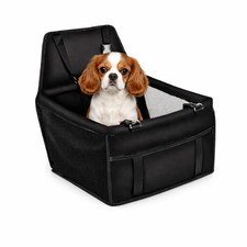 QLS Hundeautositz 40x40x32 cm für kleine Hunde & Welpen sicher wasserfest