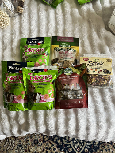 Vitakraft Oxbow Wild Harvest Kaytee Treat Lot: Drops Veggie Waffles