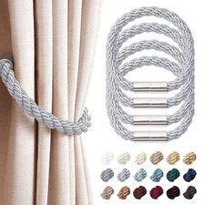4 Pack Strong Magnetic Curtain Tiebacks Modern Simple Style Drape Tie Backs C...