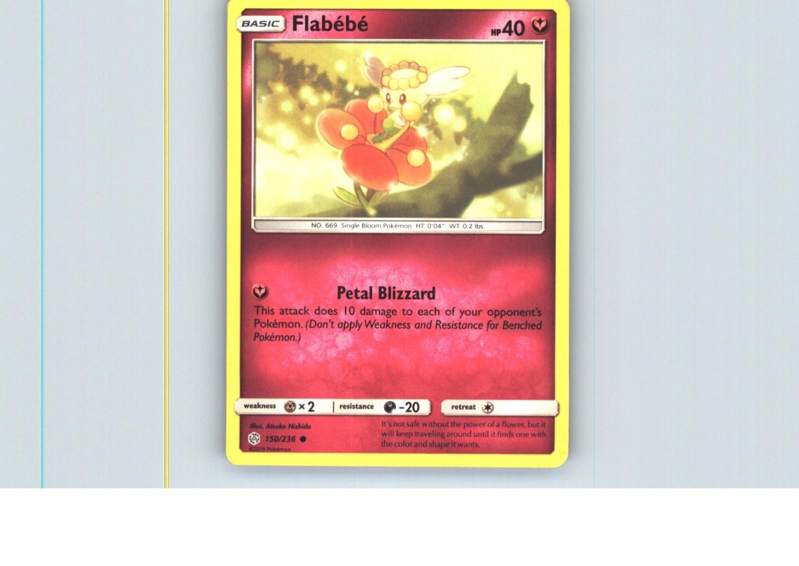 Flabebe 150/236 Common Cosmic Eclipse Pokemon Near Mint