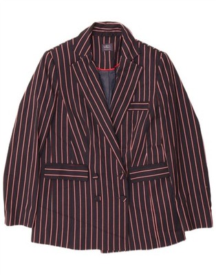 Marks & Spencer Womens Blazer Jacket UK 8 Small Navy Blue Striped AP13