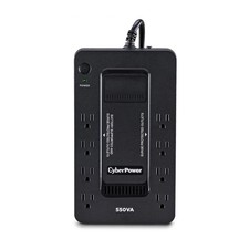 Cyber Power SX550G-R 550VA/330W UPS System,8 Outlets,Black-Cerified Refurbished