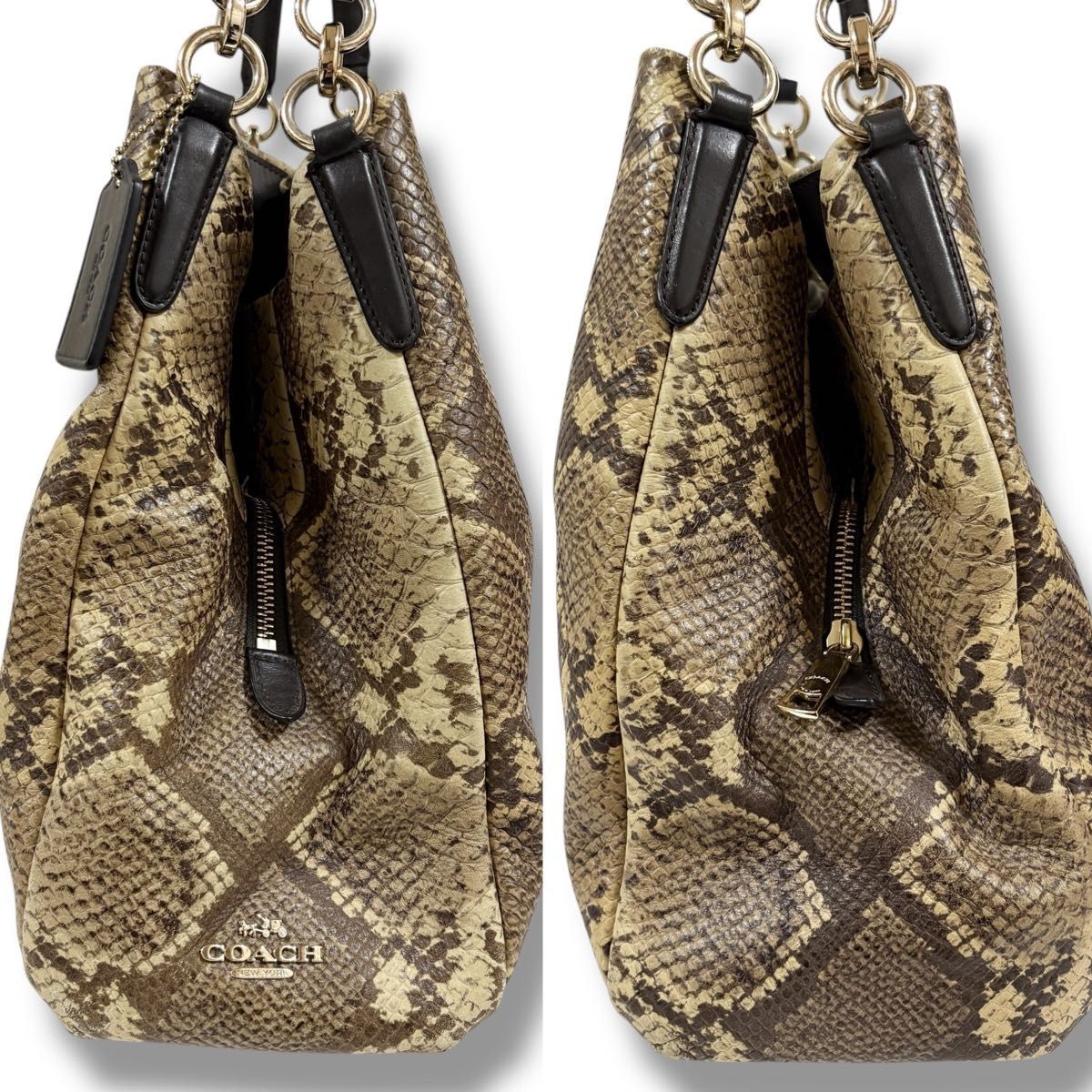 Excellent condition COACH python pattern snake em… - image 3
