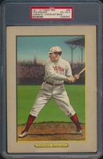 1911 T3 TURKEY RED CABINETS #36 TRIS SPEAKER CHECKLIST BACK PSA 4 VG-EX HOF