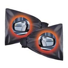 2-Pack Side Mirror Covers, Rearview Protection 15in x 13.4in, Black