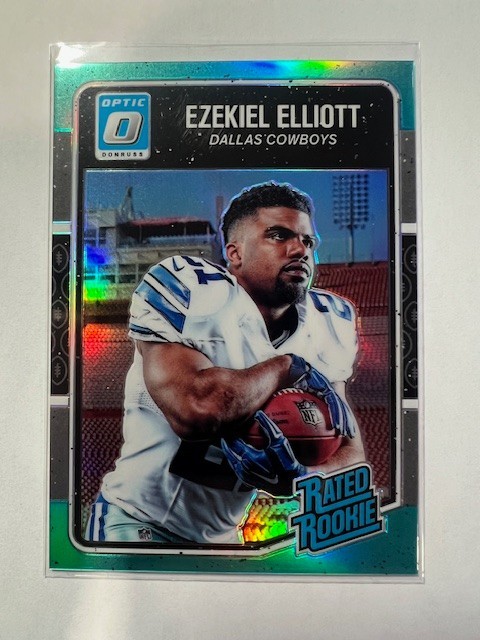 Ezekiel Elliott 2016 Donruss Optic Rated Rookie no. 168 AQUA Prizm Holo /299