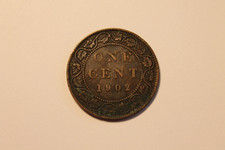 1902 Canada Large Cent - Canadian Penny 1C Coin KM# 21 King George V