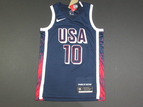 Jayson Tatum #10 2024 Olympics Team USA Basketball Swingman Men's Jersey Navy
