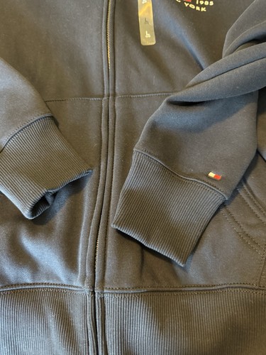 TOMMY HILFIGER HOODIE FULL ZIP NAVY SZ L EMBROIDERED LOGO NWTG - Picture 7 of 12