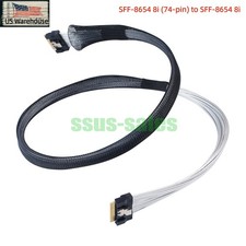 80 cm SFF-8654 8i SlimSAS to SFF-8654 8i SAS 4.0 24 Gbps Server Internal Cable