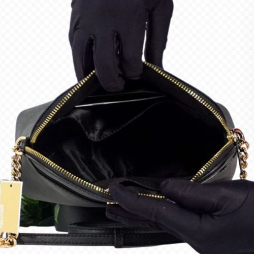 Borsa a tracolla Michael Kors Jet Set da viaggio media in pelle a cupola incrociata nera oro 3 - Foto 8 di 10
