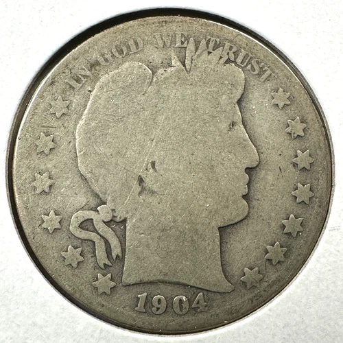 1904-S 50C Barber Half Dollar, SEMI-KEY DATE! (87315)