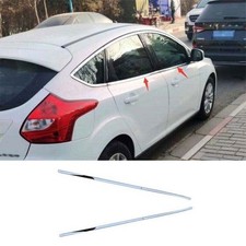 Windows Sill Molding Strip Chrome Steel For Ford Focus Hatchback 2012-2018 4pcs