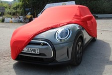 Vollgarage Car-Cover Schutzdecke Rot mit Spiegeltaschen für BMW E-Mini ab 2021