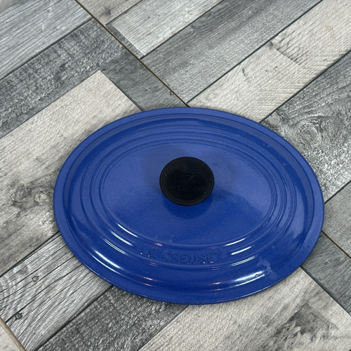 Coperchio piatto casseruola ovale in ghisa Le Creuset blu misura 27 cm 27 originale ottime condizioni