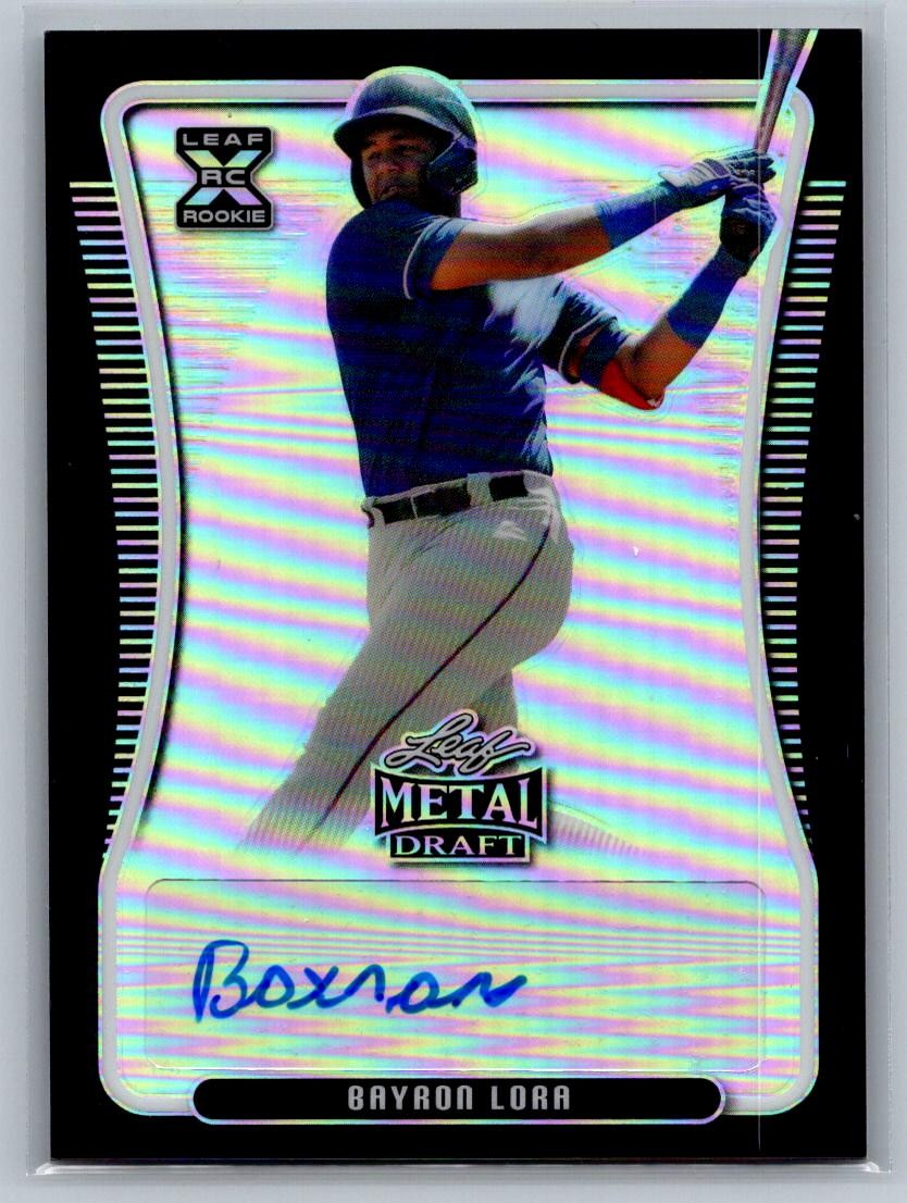 2020 Leaf Metal Draft #BA-BL1 Bayron Lora Black Rainbow #/15 Auto