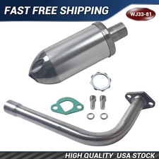Exhaust Muffler Pipe Kit For Predator 212cc 196cc 6.5HP Gas Mini Bike Go Kart