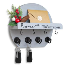 Key Holder for Wall, Key and Mail Holder Organizer - Key Holder Wall Mount wi...