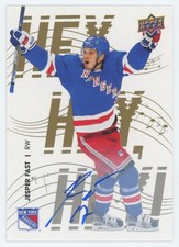 2025-26 NEW YORK RANGERS CENTENNIAL Jesper Fast HEY HEY HEY AUTO