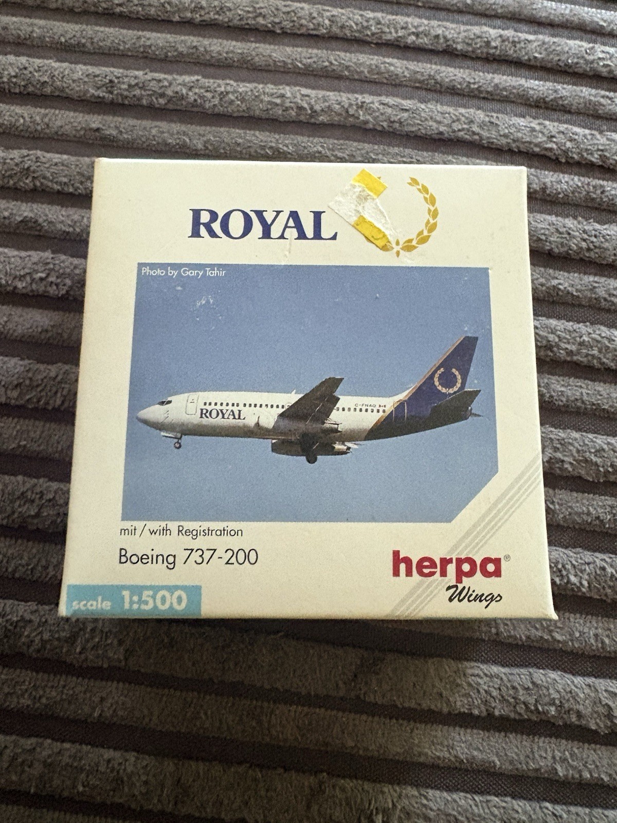 Herpa Wings Royal Aviation Boeing 737-200 1:500 Diecast Model Boxed, Undisplayed