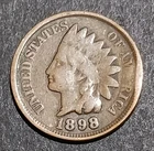 1898 Indian Head Cent Penny Antique U.S.A. Wheat Cent Bent Tough Coin