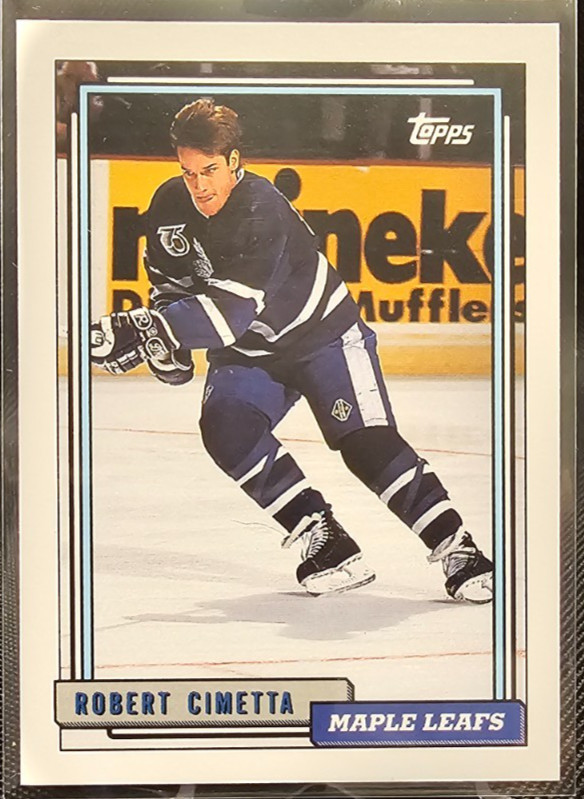 1992-93 Topps Robert Cimetta #181 Toronto Maple Leafs