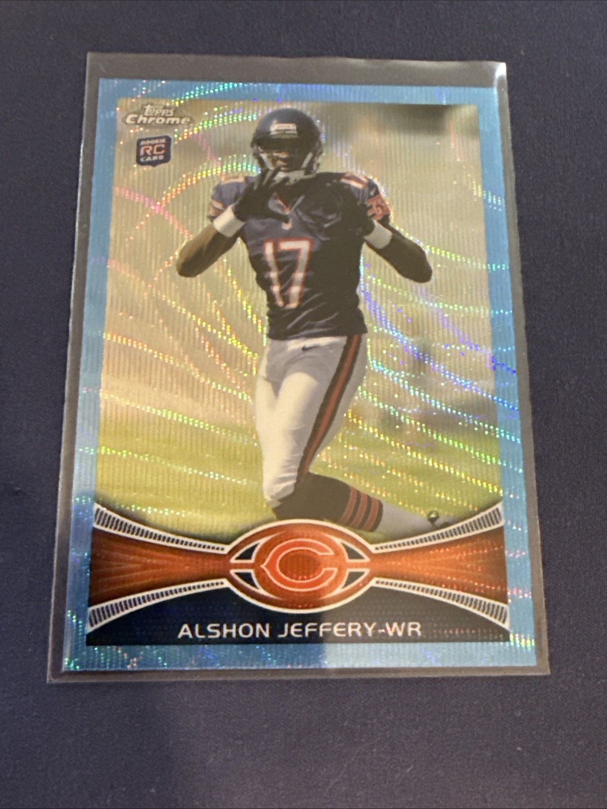 Alshon Jeffery Topps Chrome Blue Wave Refractor #BW62 Base