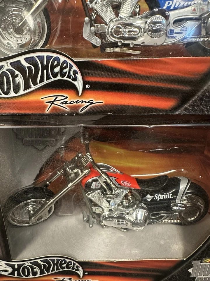 NASCAR HOT WHEELS Thunder Series 2002 1:18 Custom Bikes Lote de 5 Nuevas Foto 4 de 4