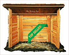OVER 3' RED CEDAR Wood NATIVITY SHELTER WEATHER Guard CHRISTMAS OUTDOOR STABLE!