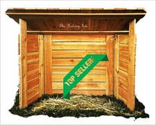 OVER 3' RED CEDAR Wood NATIVITY SHELTER WEATHER Guard CHRISTMAS OUTDOOR STABLE!