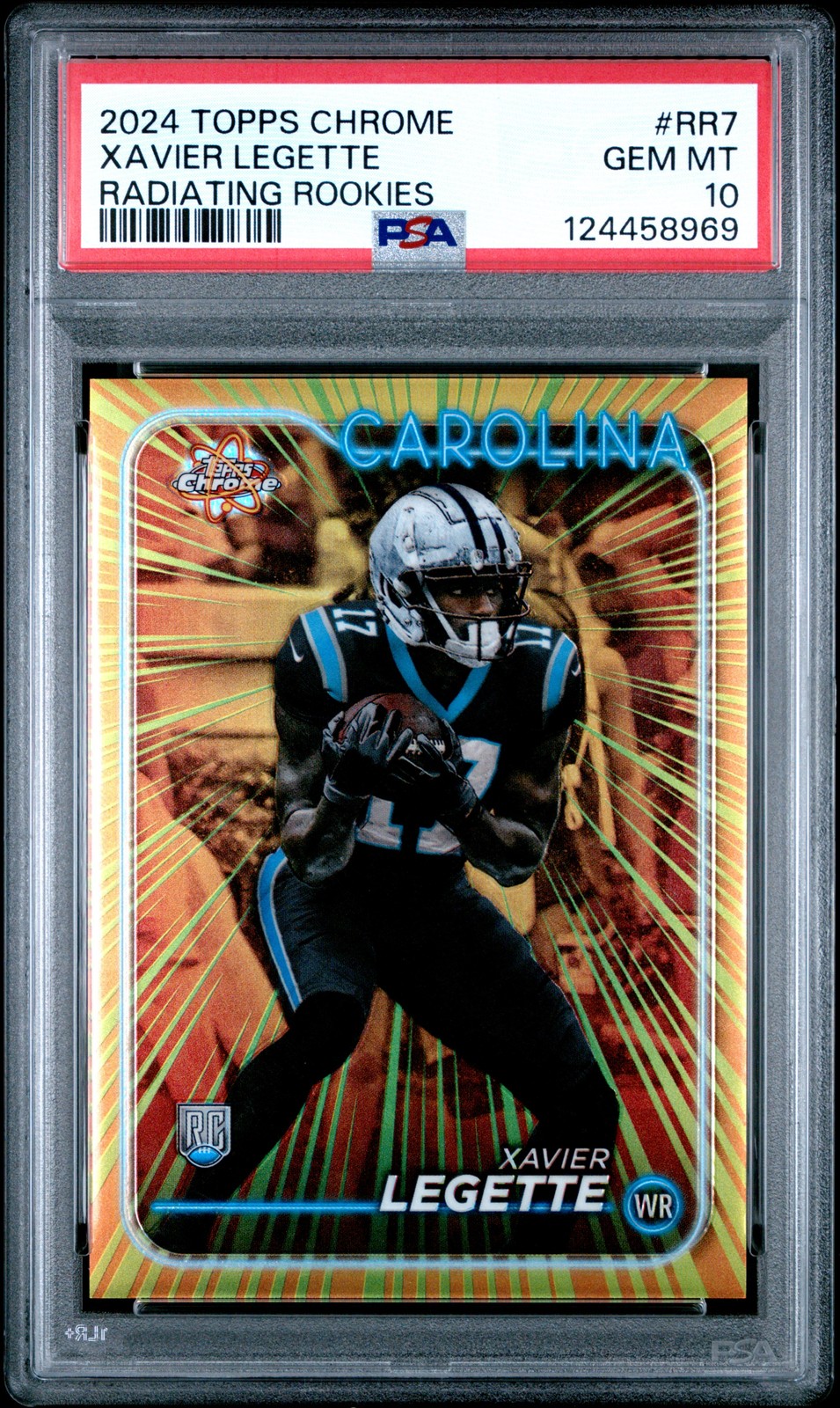 Xavier Legette Topps Chrome Radiating Rookies #RR7 Base